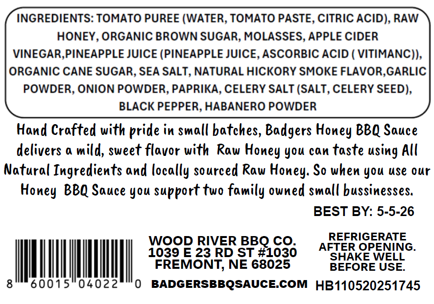 Honey Badger Honey BBQ Sauce